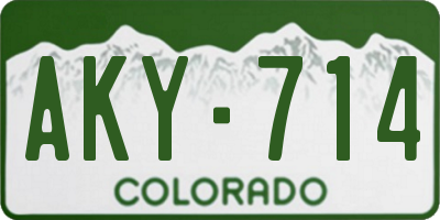 CO license plate AKY714