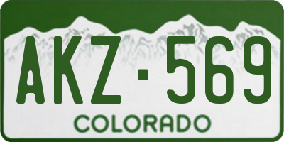 CO license plate AKZ569