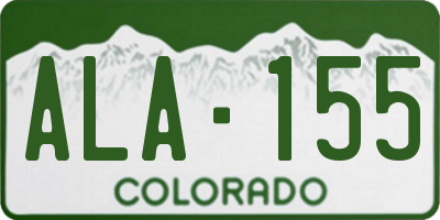 CO license plate ALA155