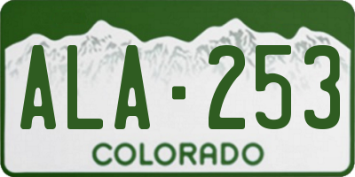 CO license plate ALA253