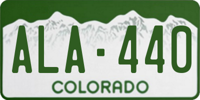 CO license plate ALA440