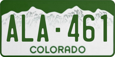 CO license plate ALA461