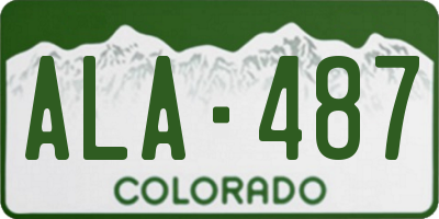 CO license plate ALA487