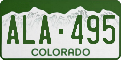 CO license plate ALA495