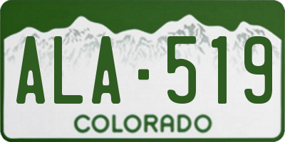 CO license plate ALA519