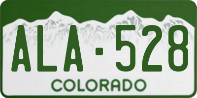 CO license plate ALA528