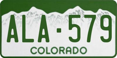 CO license plate ALA579
