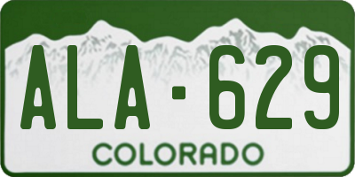 CO license plate ALA629