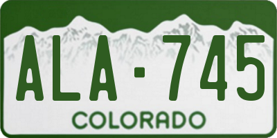 CO license plate ALA745