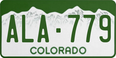 CO license plate ALA779