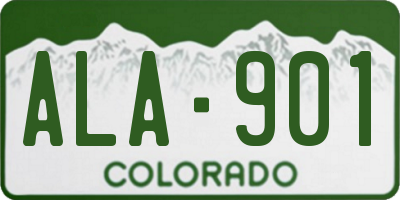 CO license plate ALA901