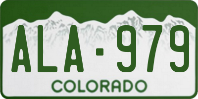 CO license plate ALA979