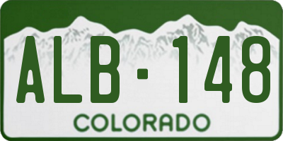 CO license plate ALB148