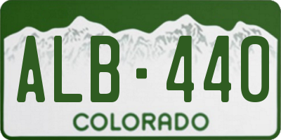 CO license plate ALB440
