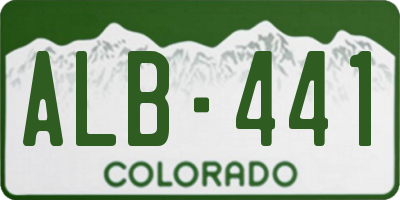 CO license plate ALB441