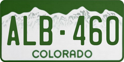 CO license plate ALB460