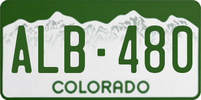 CO license plate ALB480