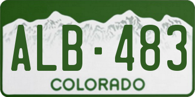 CO license plate ALB483