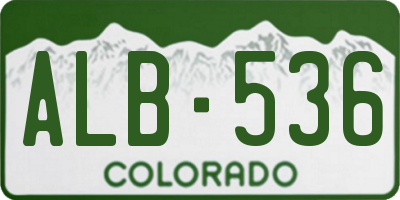 CO license plate ALB536