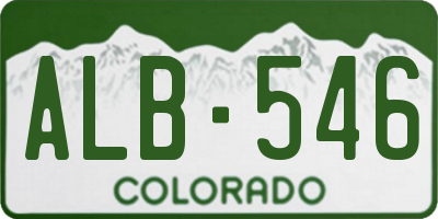 CO license plate ALB546