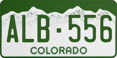CO license plate ALB556