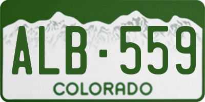 CO license plate ALB559