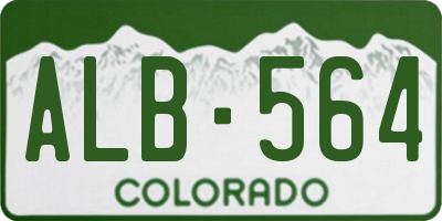 CO license plate ALB564