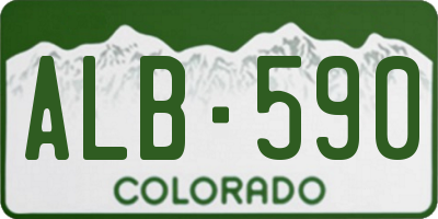 CO license plate ALB590