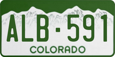CO license plate ALB591