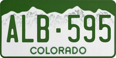 CO license plate ALB595
