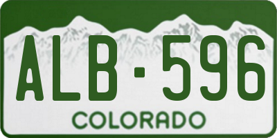 CO license plate ALB596