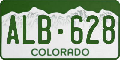 CO license plate ALB628