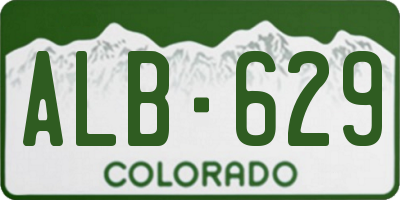 CO license plate ALB629