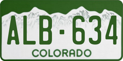 CO license plate ALB634