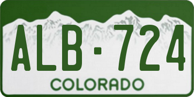 CO license plate ALB724