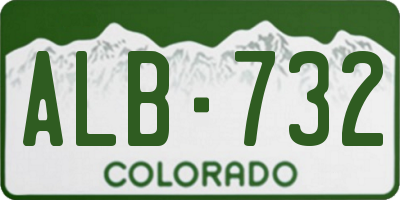 CO license plate ALB732