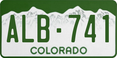 CO license plate ALB741