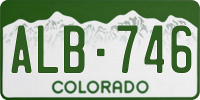 CO license plate ALB746