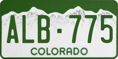CO license plate ALB775