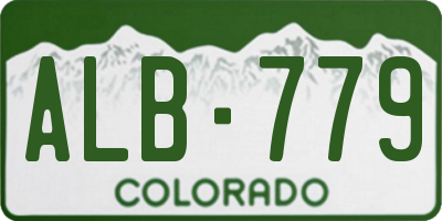 CO license plate ALB779