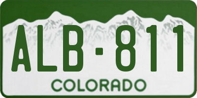 CO license plate ALB811