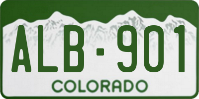 CO license plate ALB901