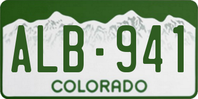 CO license plate ALB941