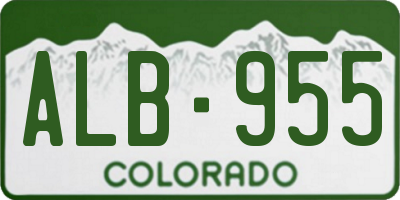 CO license plate ALB955