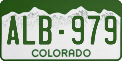 CO license plate ALB979