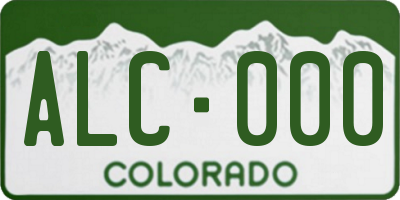 CO license plate ALC000