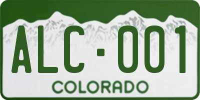 CO license plate ALC001