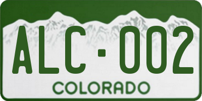 CO license plate ALC002