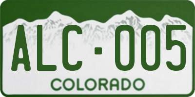 CO license plate ALC005
