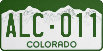 CO license plate ALC011